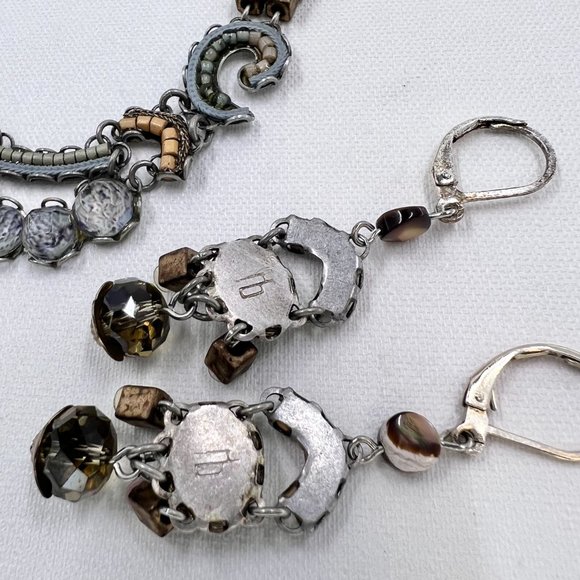 💖HP💖 Ayala Bar - Absolutely Stunning Green, Blue, & Copper Earring & Necklace - Picture 3 of 7